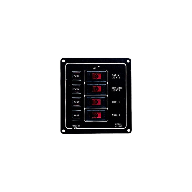 4 Switch Illiminated Switch Panel, Vertical
