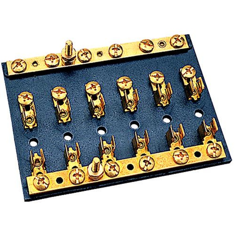 Bakelite Fuse/Terminal Block – 6 Gang