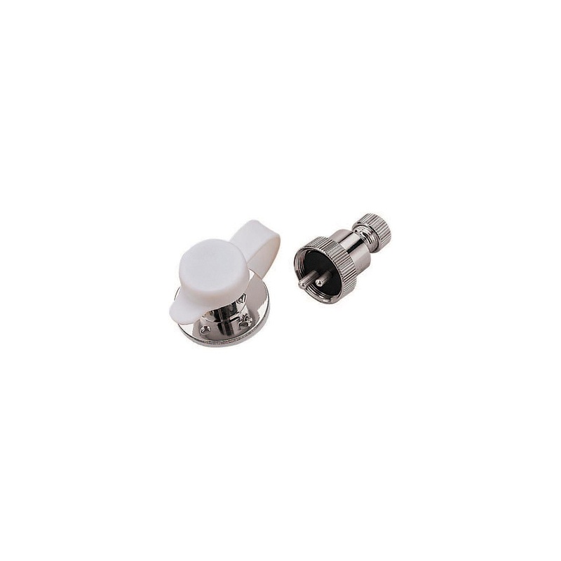 SeaDog 426262 Polarized 3 Amp 2 Pin Electrical Outlet – #6 Fastener – Cast Brass & Chrome Plated