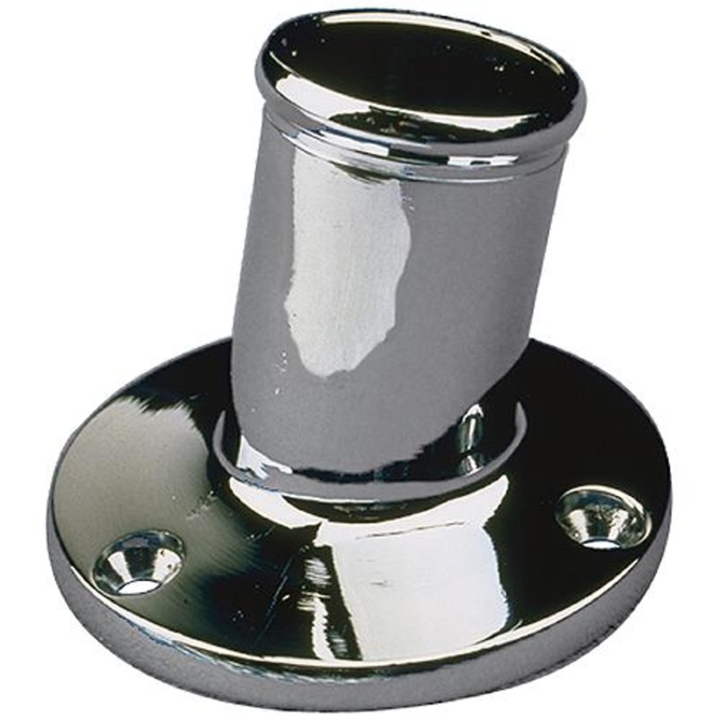 SeaDog 492213 Flagpole 10 Degree Socket – #10 Fastener – Sand Cast Brass Chrome Plated