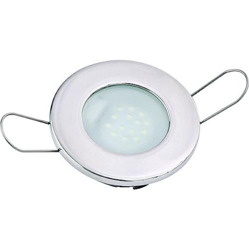 Sea-Dog 404330 LED Spring Mount 12V Overhead Light, Stainless Bezel w/Clear Lens