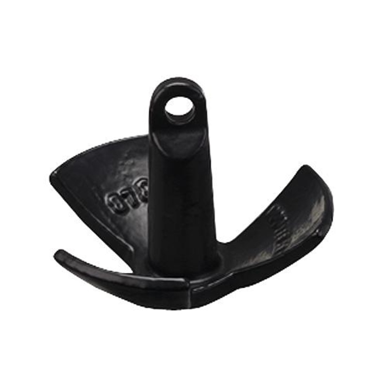 SeaDog 314272 Cast Iron River Anchor, Black Vinyl Coated, 13 lbs.