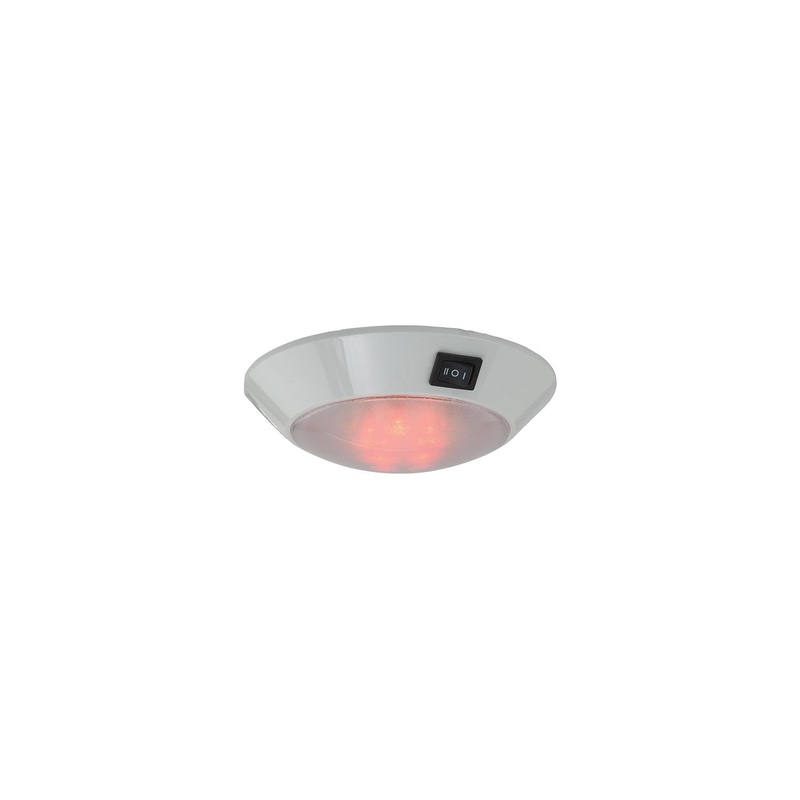 SeaDog 401757 Plastic 5 Red & 15 White LED Day & Night 12V Dome Light – #8 Fastener – White Finish