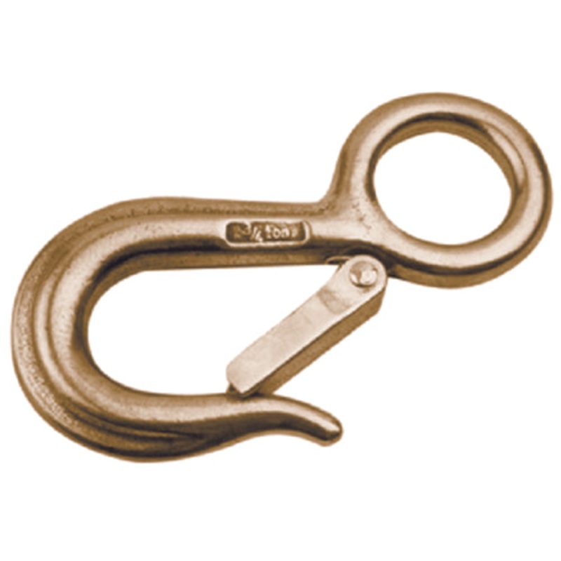 SeaDog 1383051 Bronze Fast Eye Safety Snap Hook 1,500 lb Capacity 1/8 Diameter