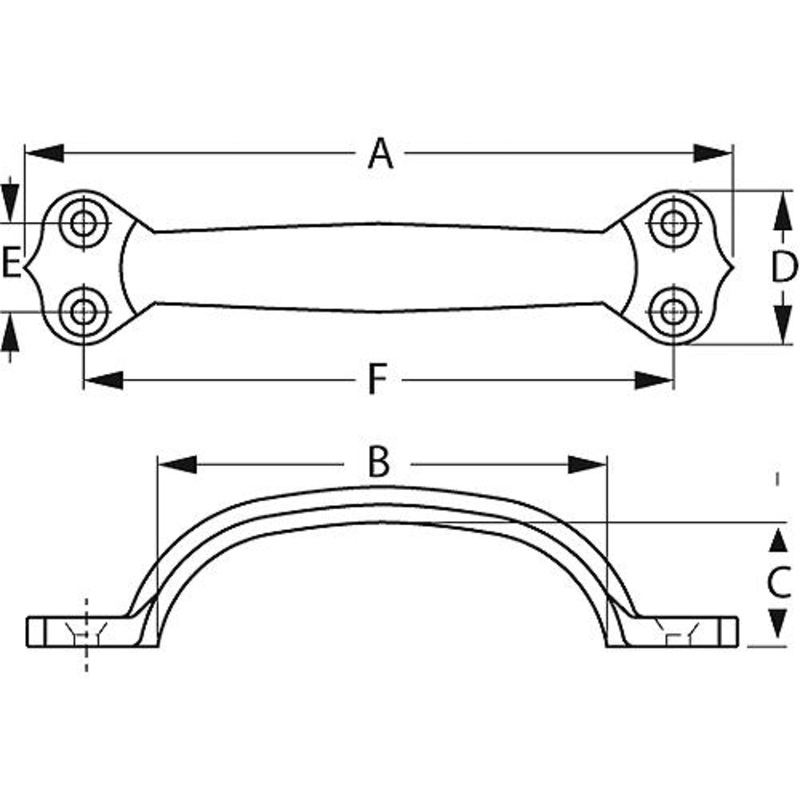 SeaDog 222348 Deluxe 6 Lift Handle, Chrome/Brass