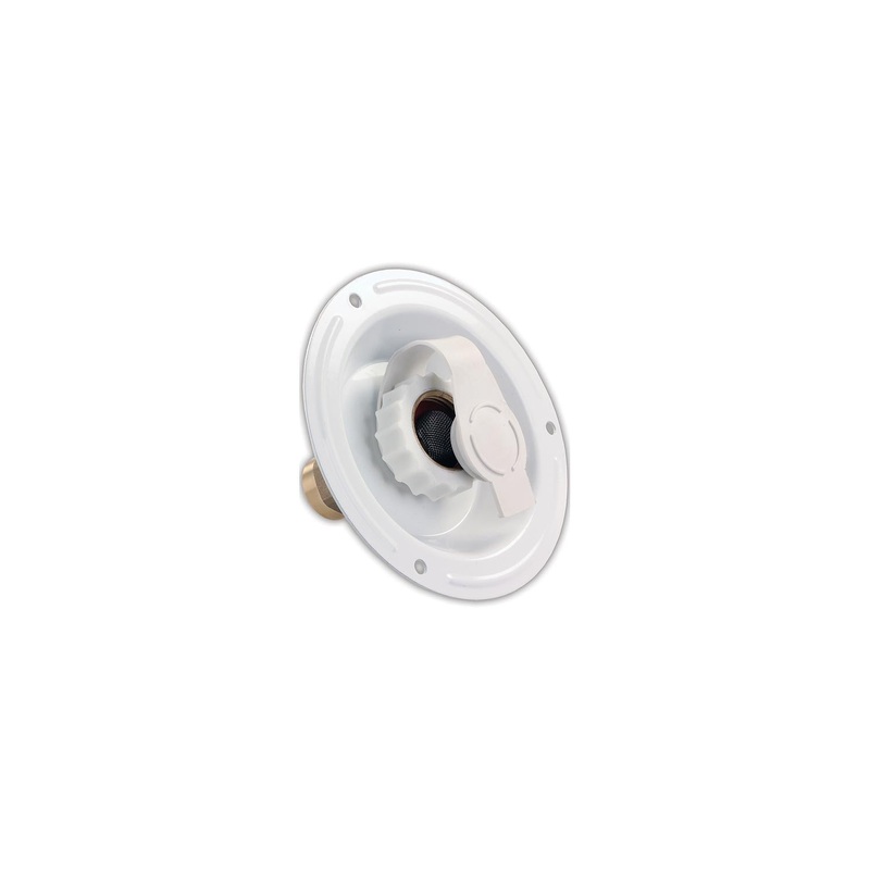 CITY WATER DISH METAL WHT FPT