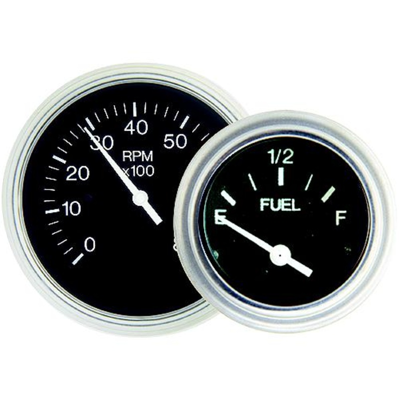 Sierra 82288P Heavy Duty Series 3 Outboard & 4 Stroke Gas Engine 0-6,000 RPM Dial Range Tachometer Gauge with Outboard Alternator or Coil Sender Code