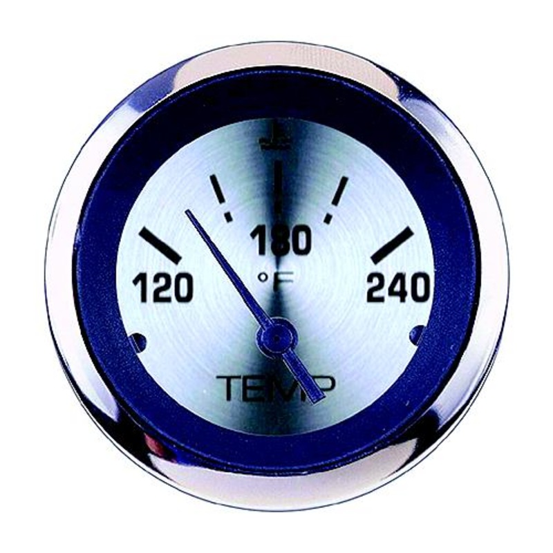 Sierra 63480P Sterling Series 2 Stainless Steel Electric 120-240 F Dial Range Water Temperature Gauge & Requires D Sender Code