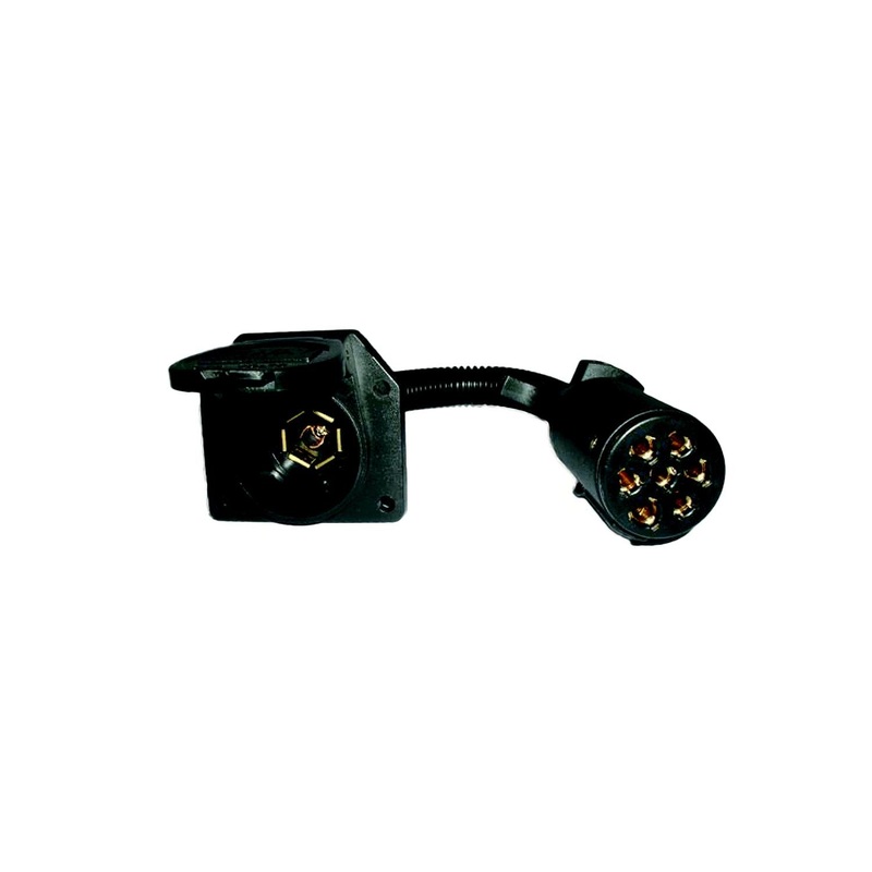 7WAY PIN PLUG TO 7WAY RV SOCKE