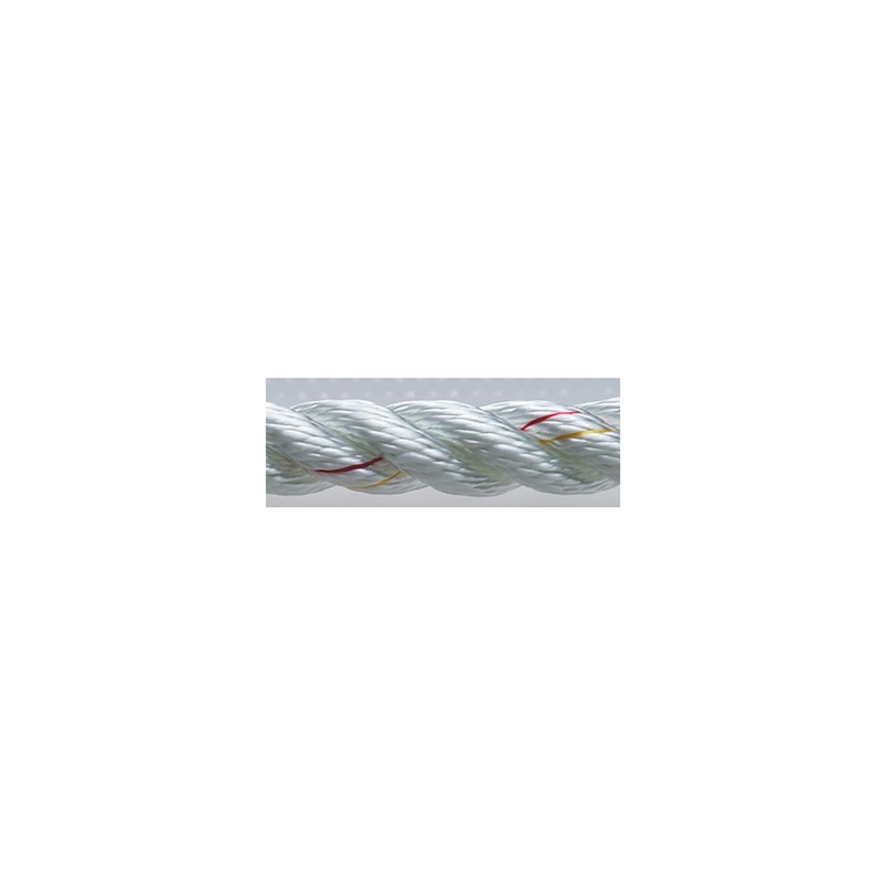 3 Strand Nylon Dockline, 3/8 x 15 White