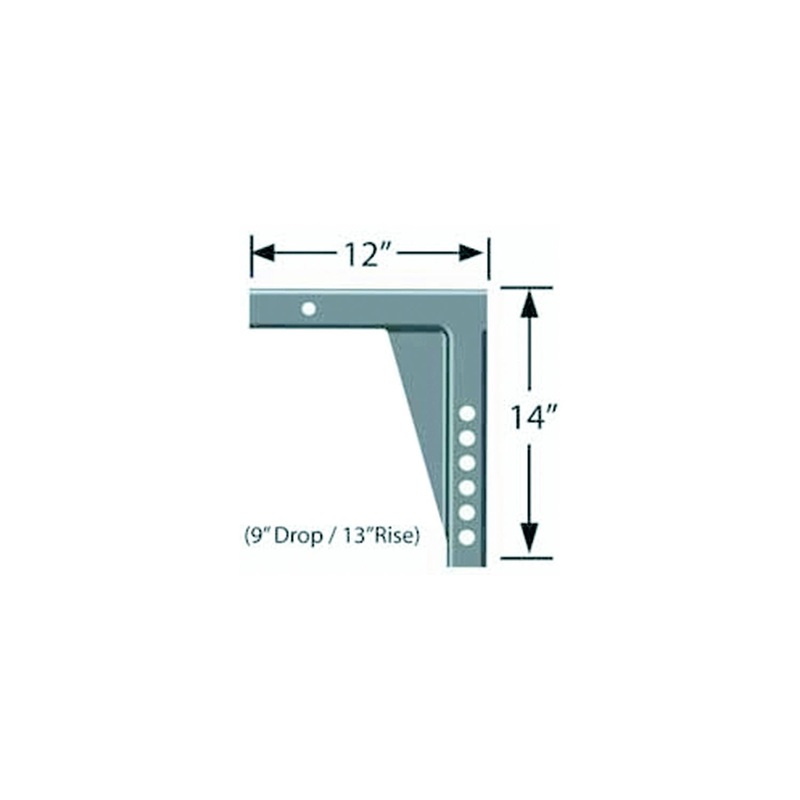 ADJ SHANK 9IN DROP/13IN RISE/1