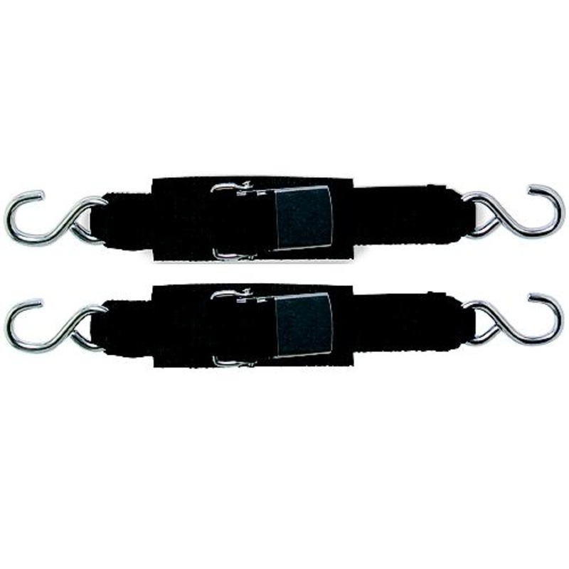 BoatBuckle F12065 Stainless Steel Kwik-Lok Transom Tie-Downs, 2 x 2′, 2/pk