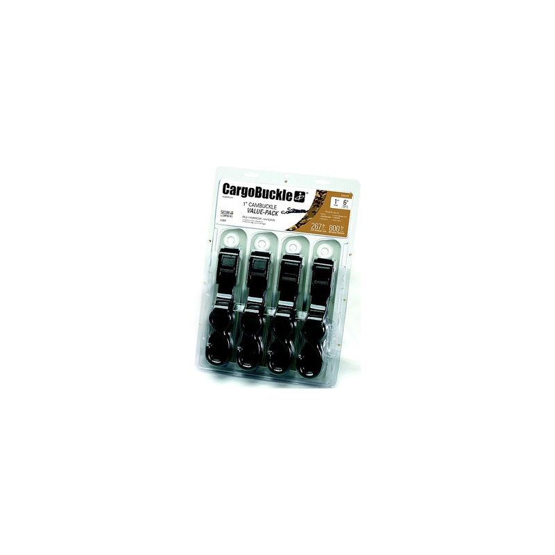 CargoBuckle Cam Buckle Tie-Down Value Pack 1 x 6′ (4 Per Pack)