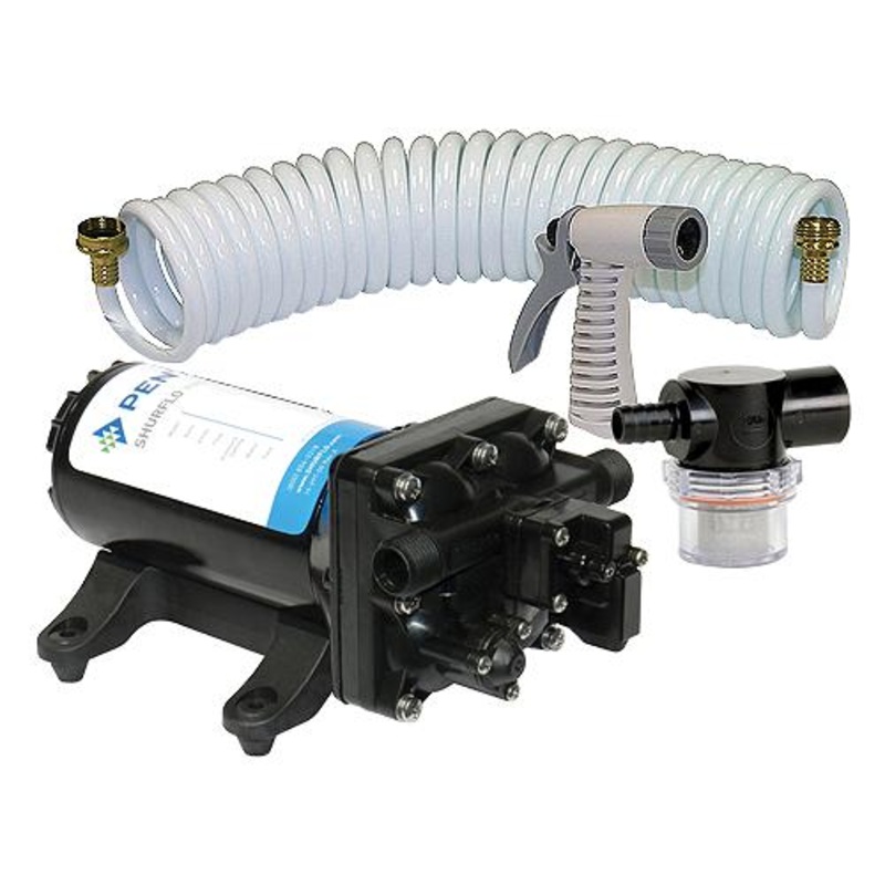 SHURFLO ProBlaster II Washdown Pump Kit 12VDC (Includes Blaster Nozzle and Raw Water Strainer)