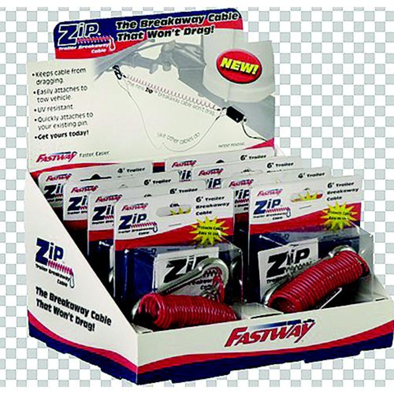 Zip Breakaway Cable & Pin Display, 8ea