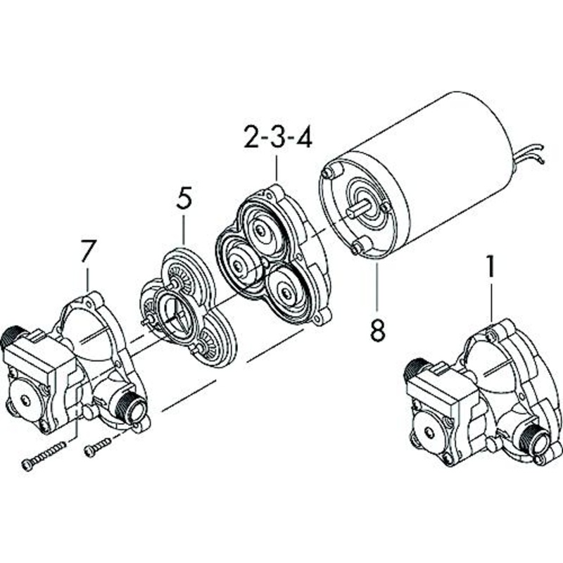 Shurflo Switch and Upper Housing for 2088/2093 Series