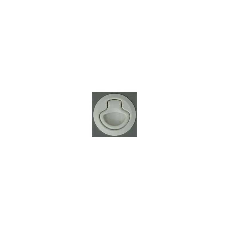 Teak Isle Flush Slam Latch, Non-Locking, White