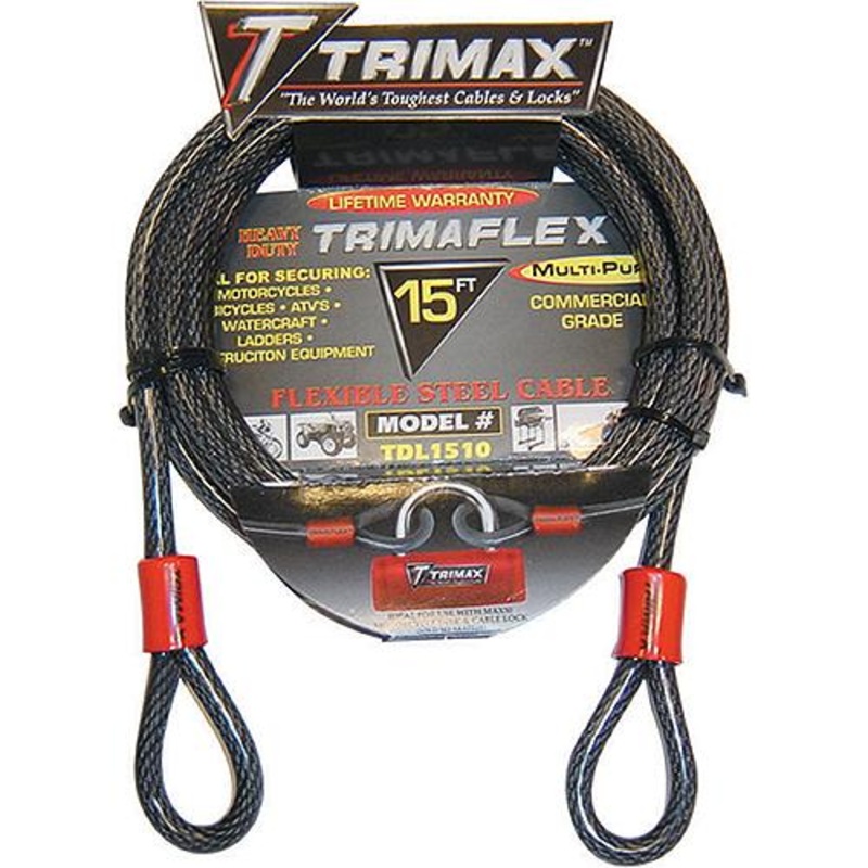 Trimax TDL3010 Dual Loop Quadra Braid Trimaflex Cable, 30′ L x 10mm