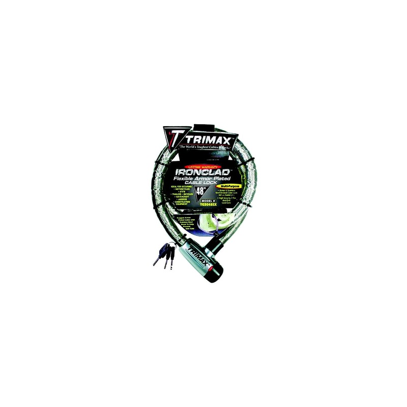 Trimax TG3048SX Ironclad Armor Plated Stainless Locking Cable, 26mm x 4′