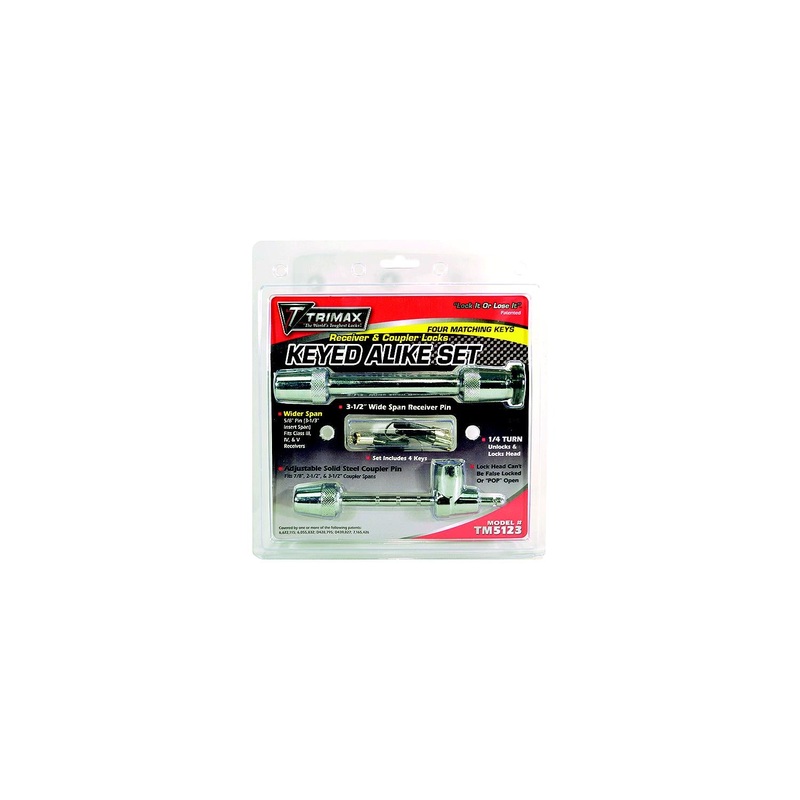 Trimax TM5123 Keyed Alike Receiver & Universal Coupler Lock Set