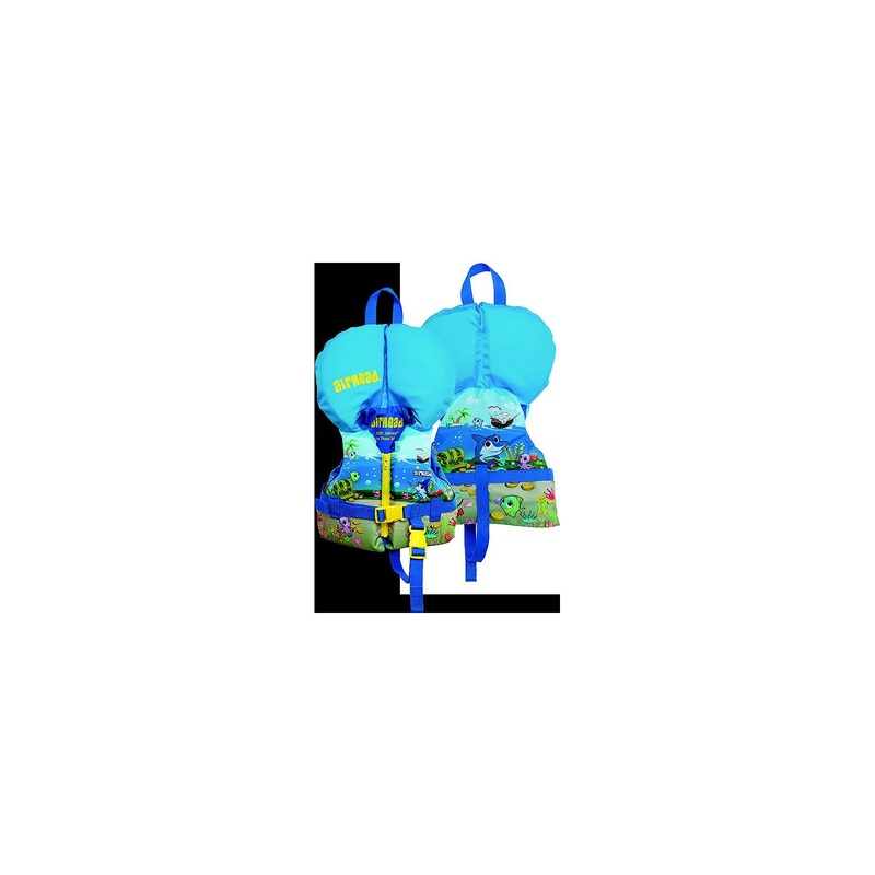 Airhead 1008801A Treasure Life Jacket, Infant, Blue Treasure Chest / Sea Life Theme