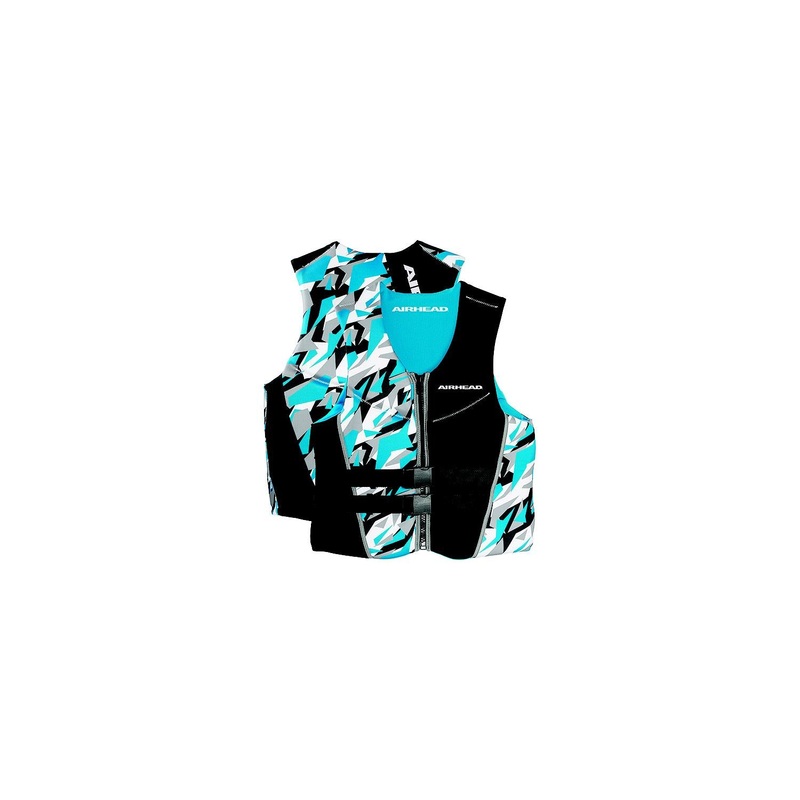 Airhead 1500209BBL Adult Cool Neolite Kwik-Dry Life Vest, Blue Camo, Men’s Med