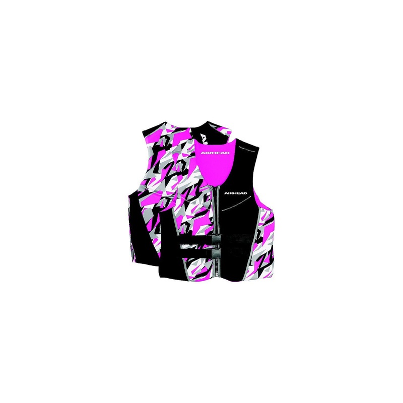 Airhead 1500309BPI Adult Cool Neolite Kwik-Dry Life Vest, Pink Camo, Women’s Med