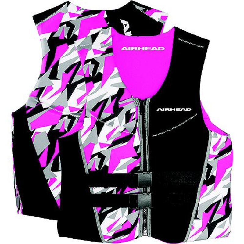 Airhead 1500311BPI Adult Cool Neolite Kwik-Dry Life Vest, Pink Camo, Women’s SL