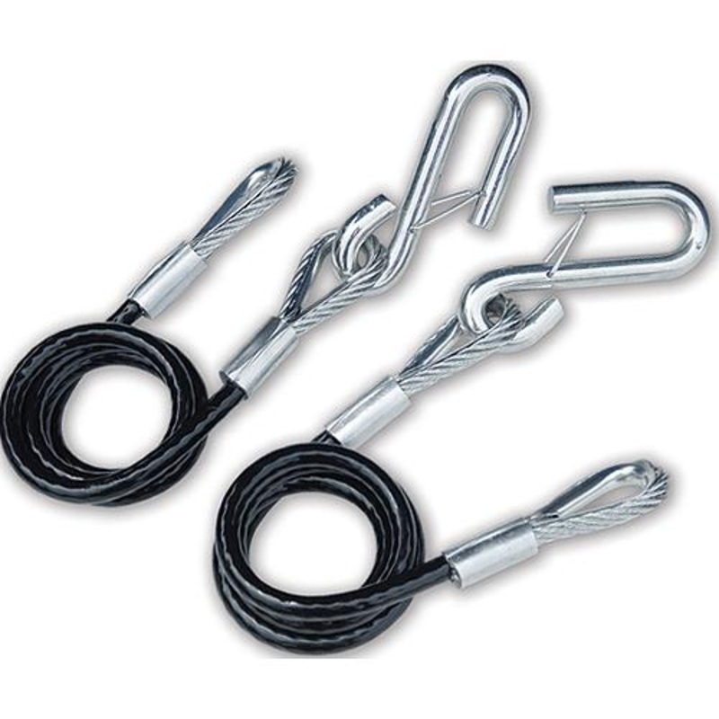Tie Down Engineering 59537 36 Black Vinyl Jacketed Hitch Cables With S Hooks – Sold as Pair