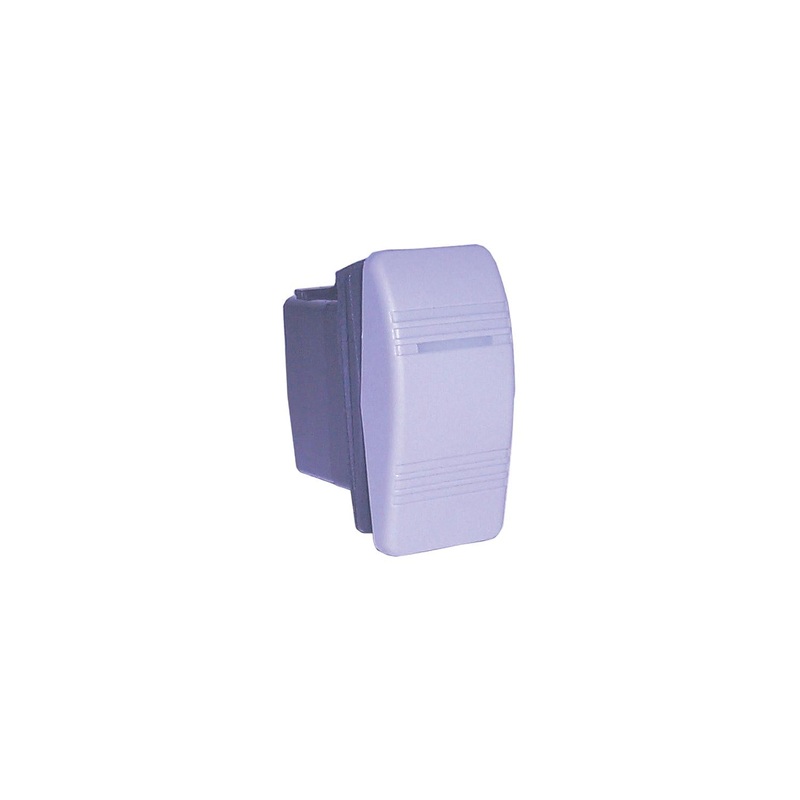 Contura III Illuminated Weather Resistant Illuminated Rocker Switch, On/Off/On, Black & Gray