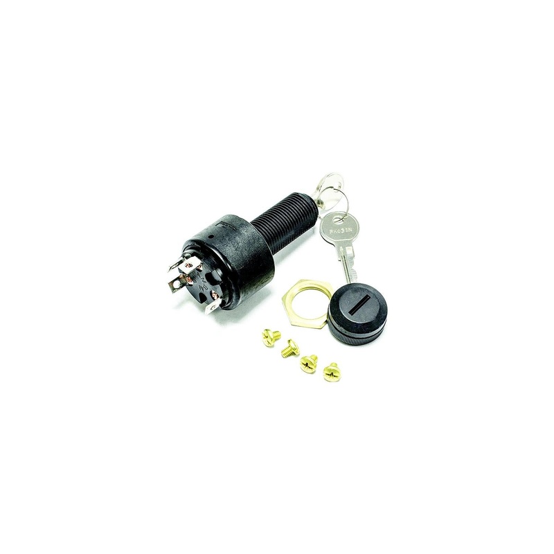 Sierra MP41040 Conventional 4 Position 1 1/8 Polyester 4 Screw Terminal 12V 15 Amp Ignition Starter Switch