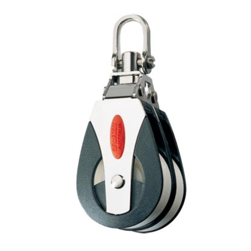 RONSTAN SERIES 40 DOUBLE BLOCK , SWIVEL SHACKLE HEAD (NON-LOCKING)