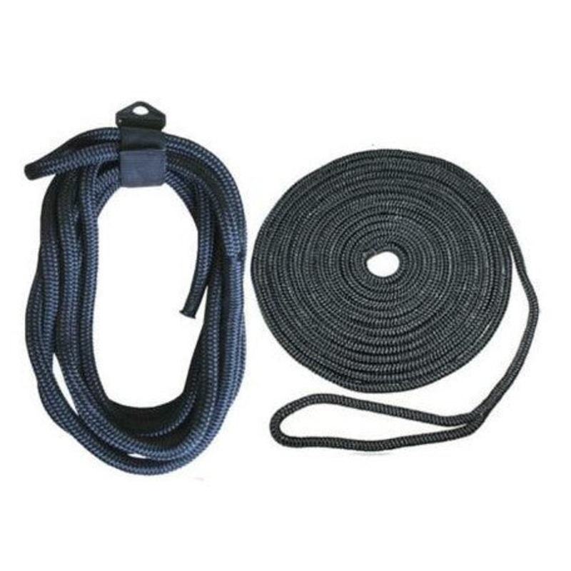 BLACK NYLON DOCKLINE – SPLICED – 12MM X6MTR