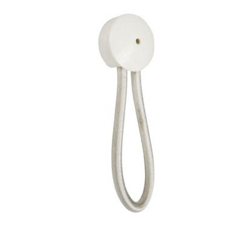 CANVAS SHOCK CORD LOOP 100MM WHITE