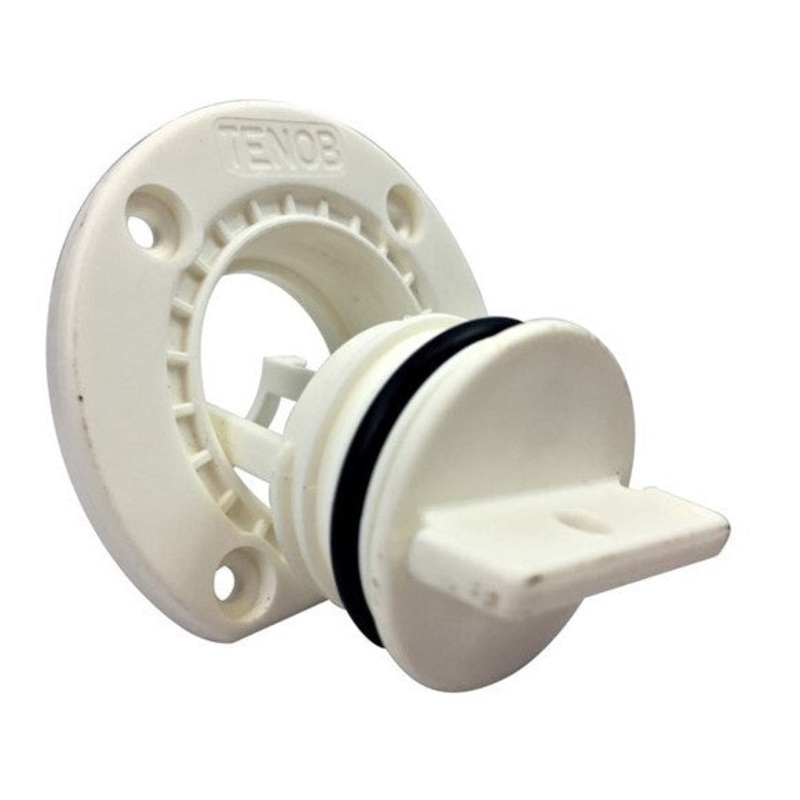 LARGE WHITE TENOB DRAIN PLUG