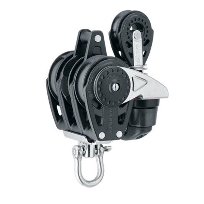 2619 HARKEN 40 MM TRIPLE RATCHET CARBO AIRBLOCK  SWIVEL, BECKET, CAM CLEAT, 29MM BLOCK