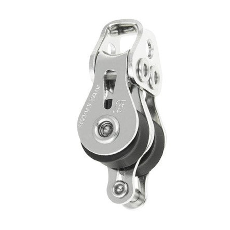 RONSTAN SERIES 15 BALL BEARING DOUBLE BLOCK WITH BECKET  – NO SHACKLE