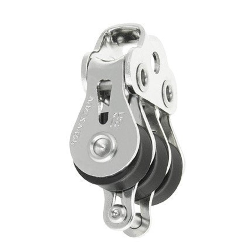 RONSTAN SERIES 15 TRIPLE BALL BEARING BLOCK WITH BECKET – NO SHACKLE