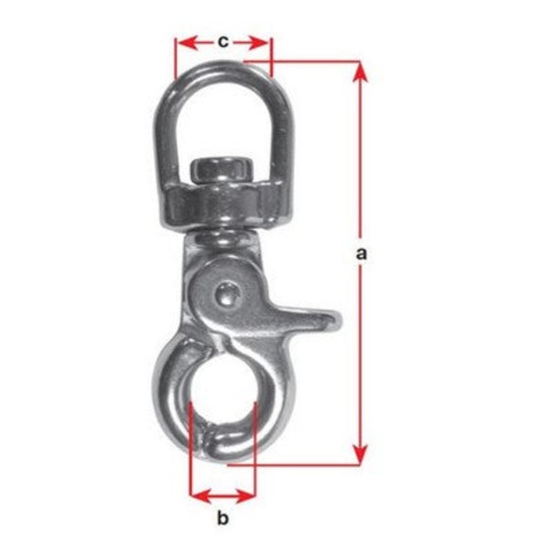 BLA SWIVEL EYE TIGER SNAP HOOKS – STAINLESS STEEL