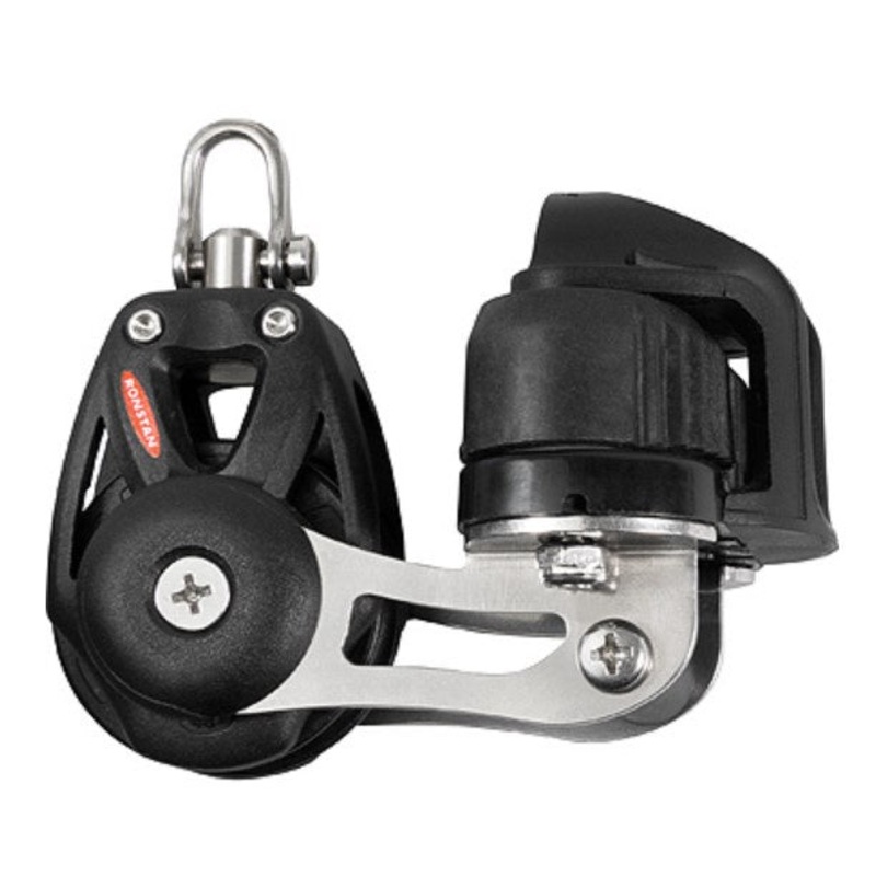 RONSTAN SERIES 40 SINGLE BLOCK, ADJUSTABLE CLEAT, SWIVEL SHACKLE HEAD