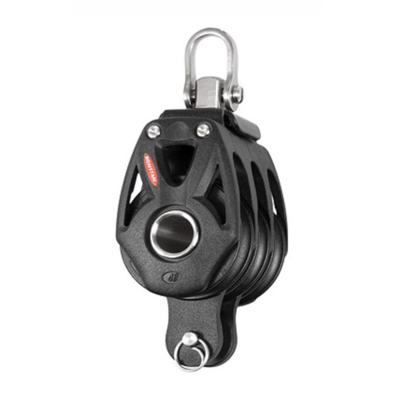 RONSTAN SERIES 40 TRIPLE BLOCK, BECKET, SWIVEL SHACKLE HEAD