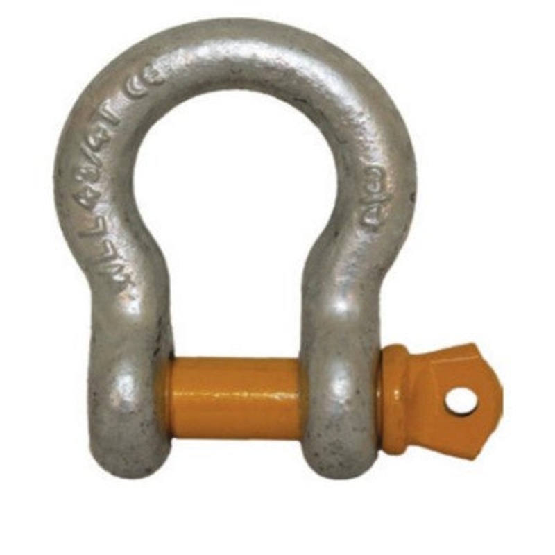YELLOW PIN RATED BOW SHACKLE –  10MM 1000K