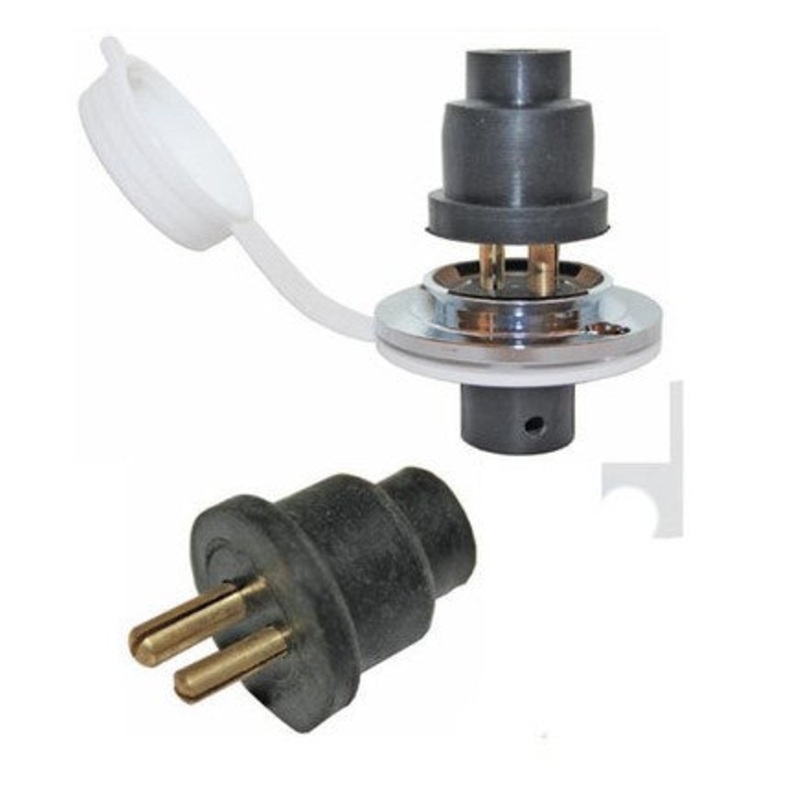 FLUSH POWER PLUG & SOCKET – 2 PIN