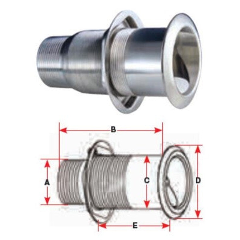 MARINE TOWN MEGA FLOW SCUPPER 1-1/2BSP THREAD