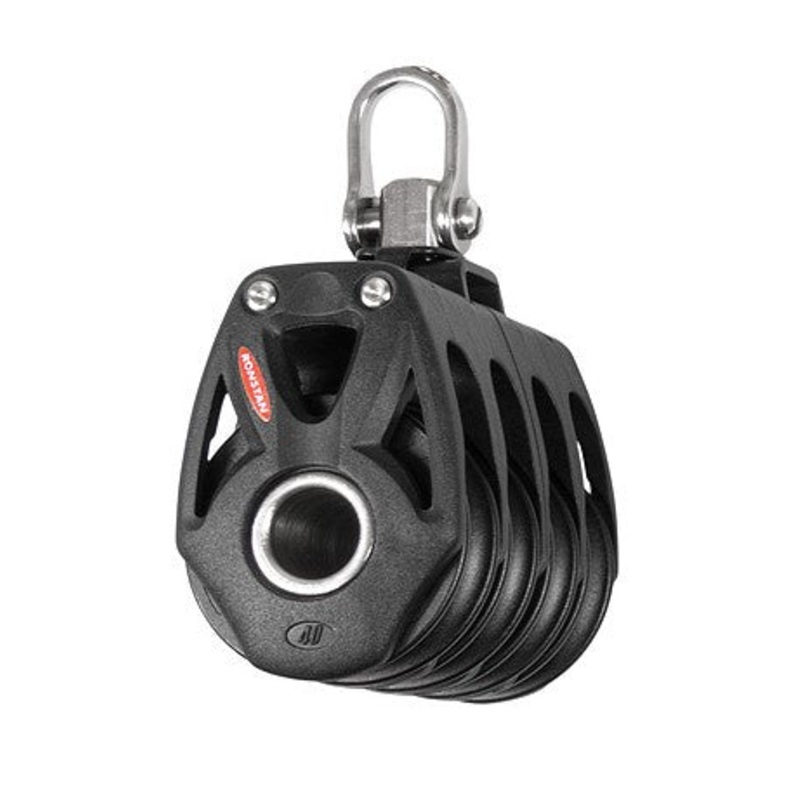 RONSTAN SERIES 40 ORBIT QUAD BLOCK, SWIVEL SHACKLE HEAD