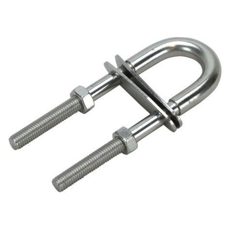 STAINLESS STEEL STEPPED U-BOLT – STEPPED WITH PLATES – 10MM X 90MM
