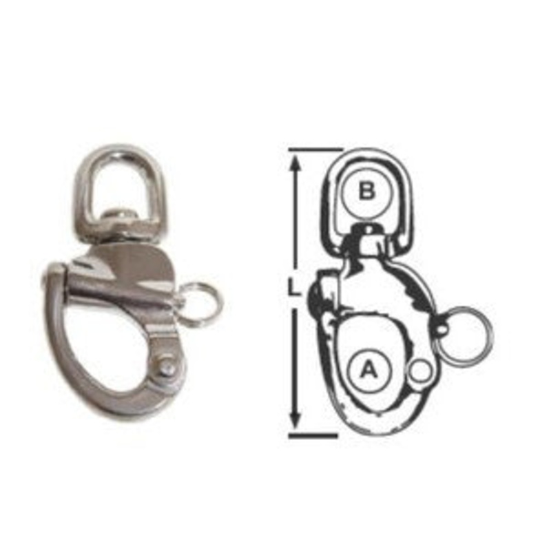 SWIVEL SNAP SHACKLES – STAINLESS STEEL – 70MM