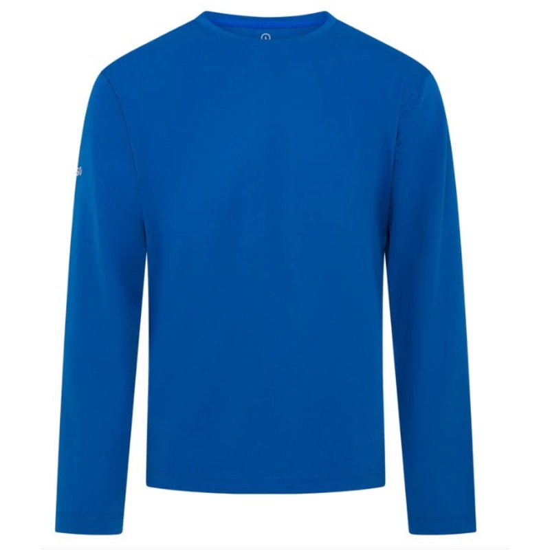 BURKE CREW TECH TEE – LONG SLEEVE – BLUE