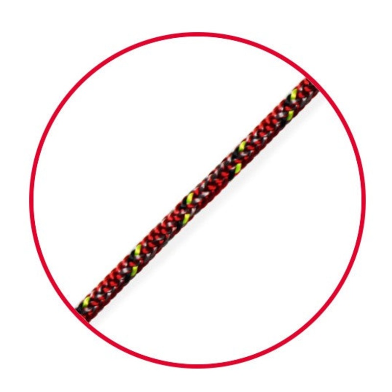MARLOW ROPE – EXCEL RACING 4MM RED  / GREY