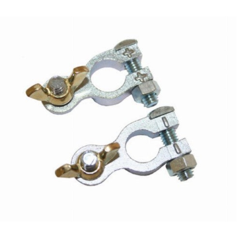BATTERY TERMINAL – CHROME PLATED BRASS – SOLD AS PAIR